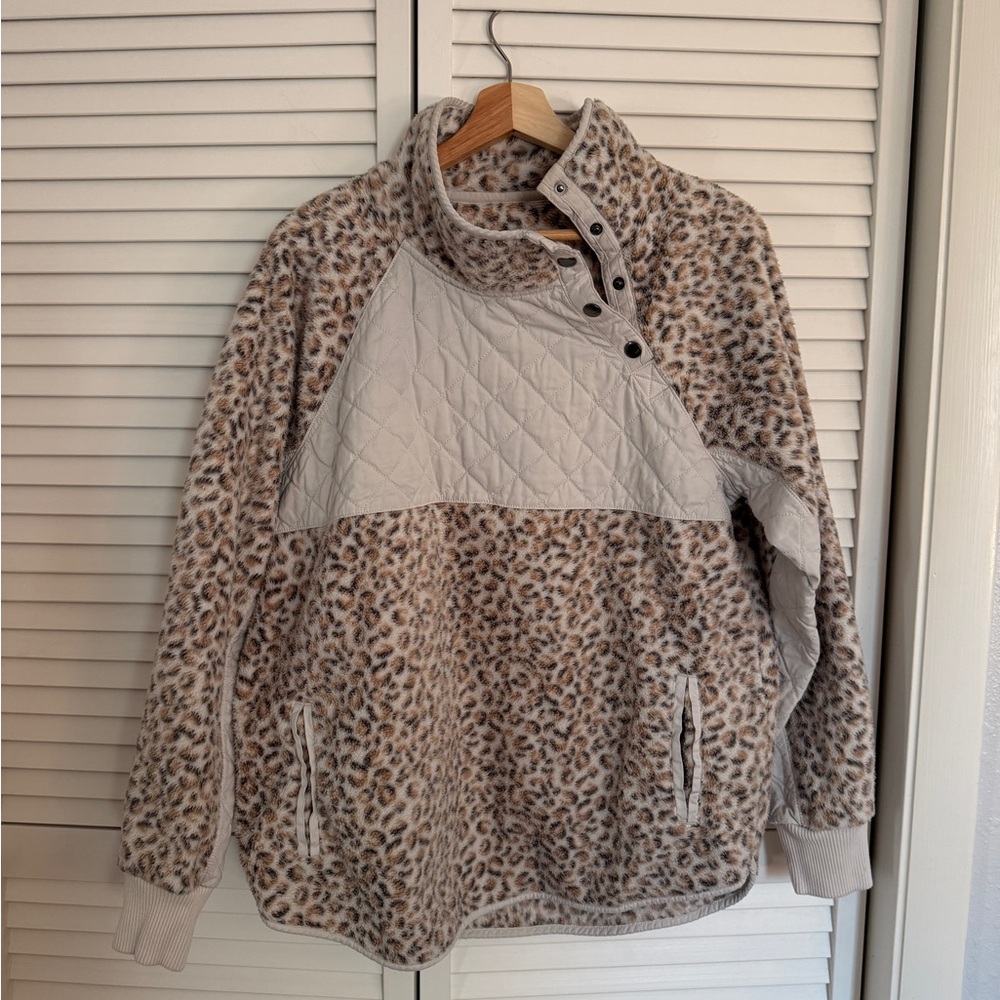 Abercrombie & Fitch Leopard Print Tunic Fleece